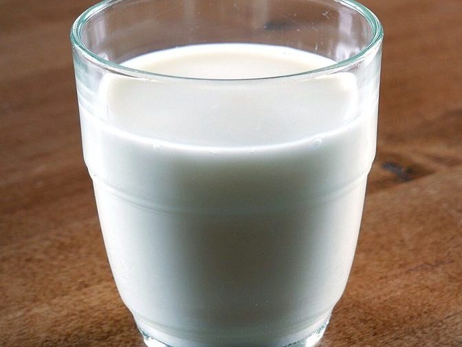 Glass of fresh milk
