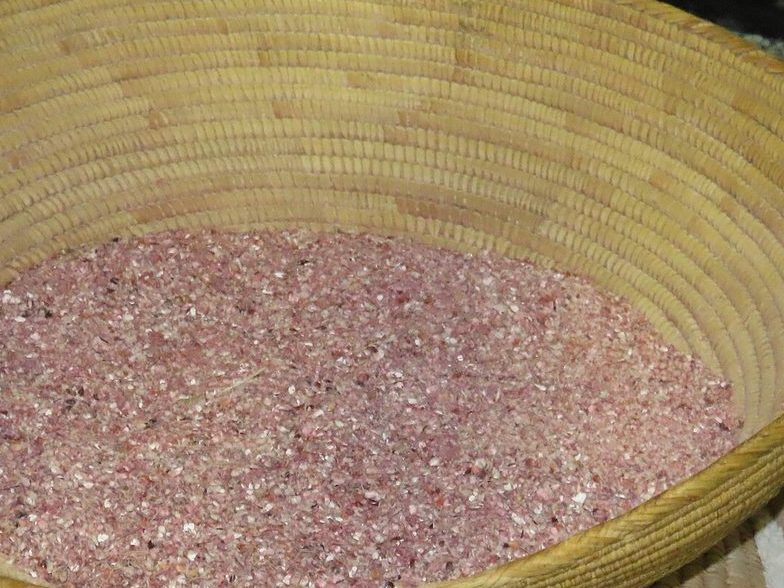 Sorghum flour in a basket